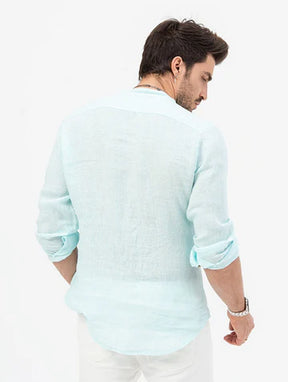 Camisa Manga Longa de Linho 100% - Modelagem Slim