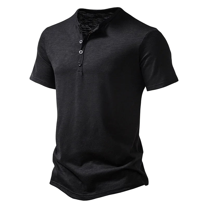 Camisa Manga Curta de algodão, Mancini Bellini® Henley