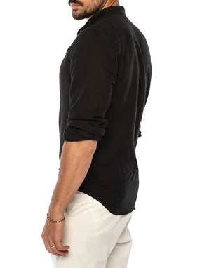 Camisa Manga Longa de Linho 100% - Modelagem Slim