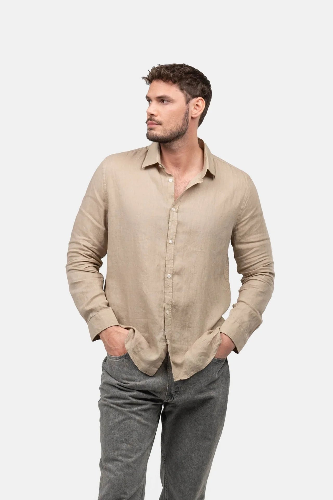 Camisa Manga Longa de Linho 100%, Mancini Bellini® OTIS